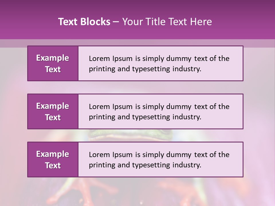 A Frog Sitting On Top Of A Purple Flower PowerPoint Template
