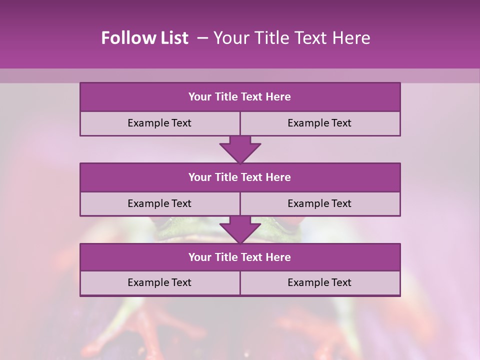 A Frog Sitting On Top Of A Purple Flower PowerPoint Template