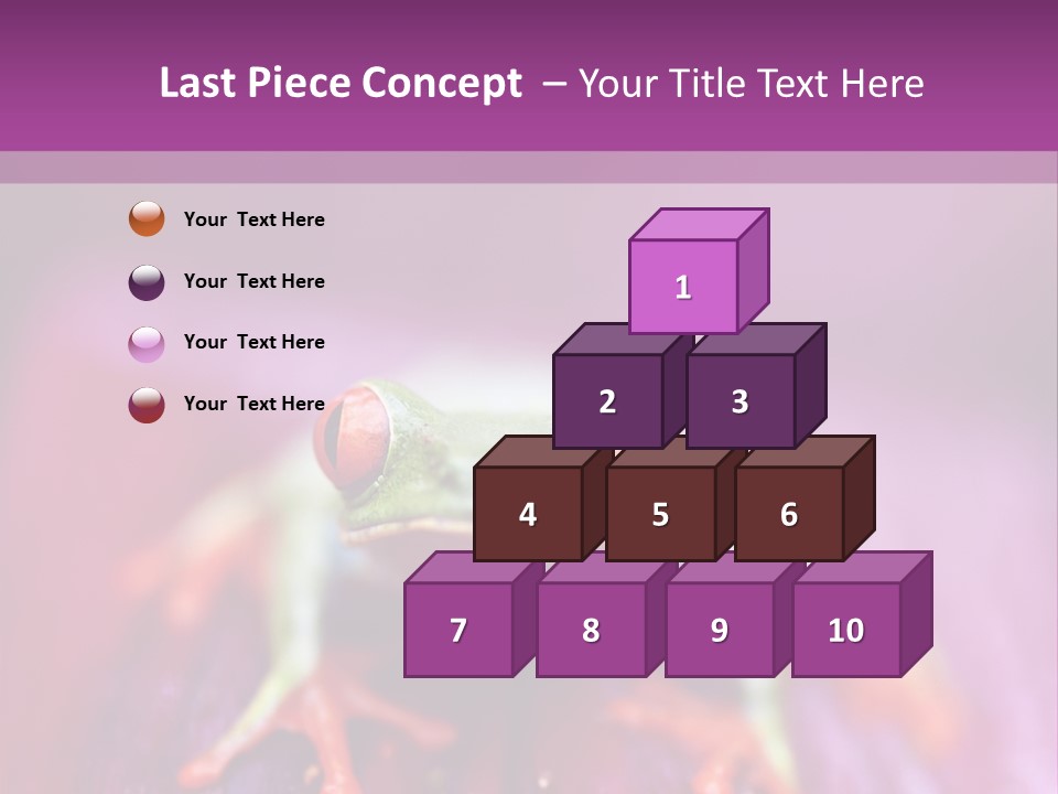 A Frog Sitting On Top Of A Purple Flower PowerPoint Template