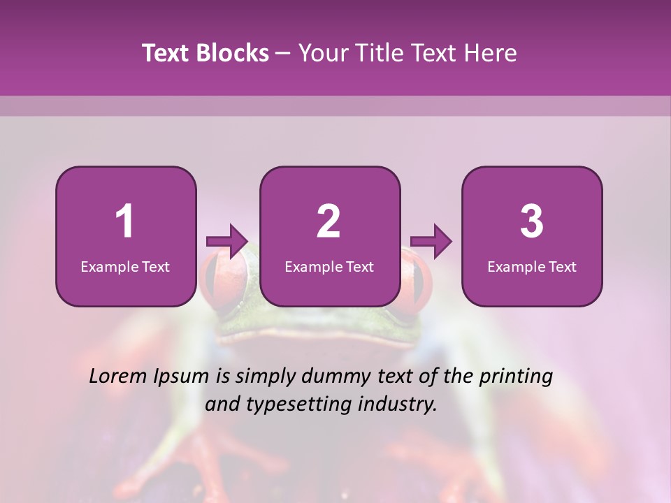 A Frog Sitting On Top Of A Purple Flower PowerPoint Template