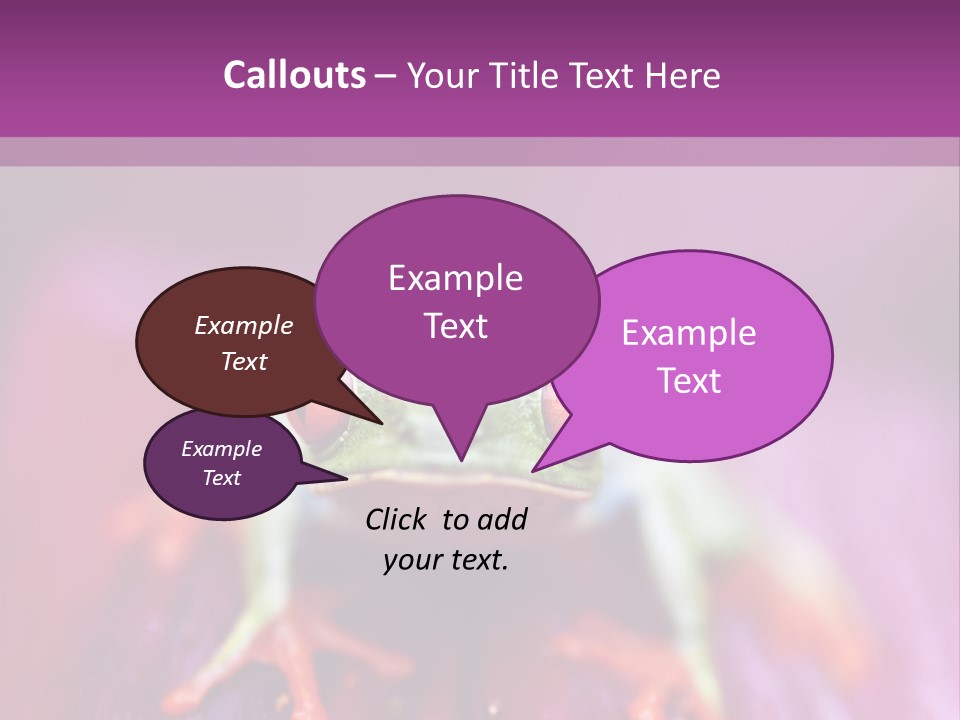 A Frog Sitting On Top Of A Purple Flower PowerPoint Template