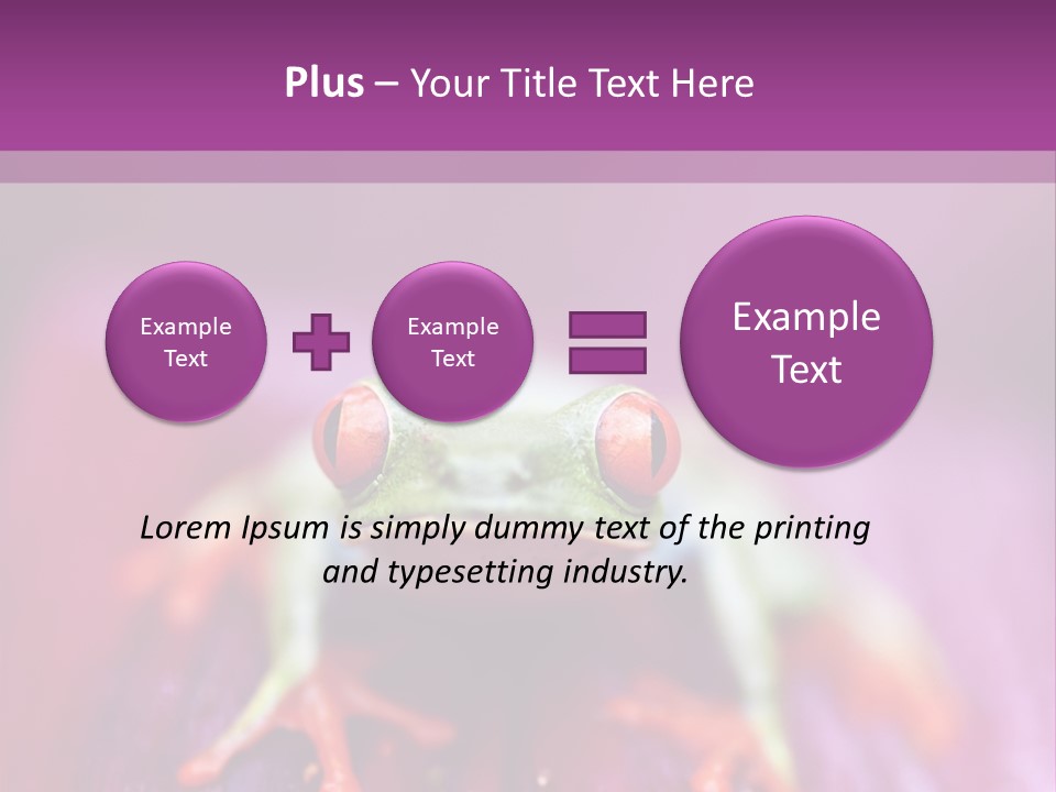A Frog Sitting On Top Of A Purple Flower PowerPoint Template