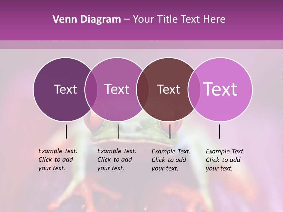 A Frog Sitting On Top Of A Purple Flower PowerPoint Template