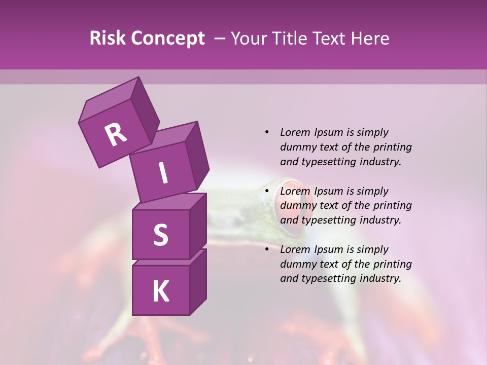 A Frog Sitting On Top Of A Purple Flower PowerPoint Template