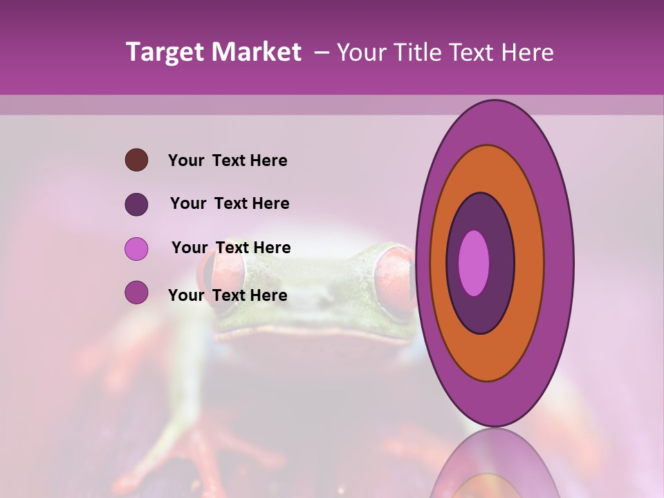 A Frog Sitting On Top Of A Purple Flower PowerPoint Template