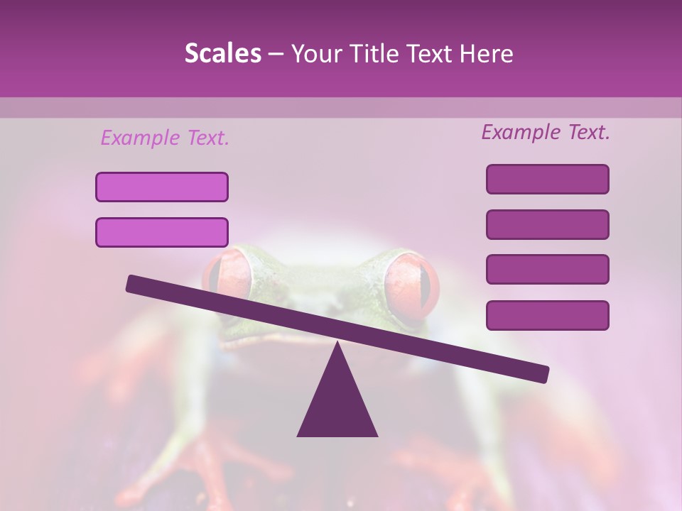 A Frog Sitting On Top Of A Purple Flower PowerPoint Template