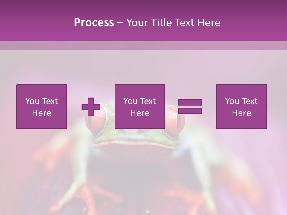 A Frog Sitting On Top Of A Purple Flower PowerPoint Template