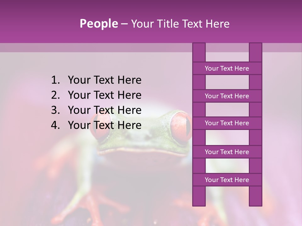 A Frog Sitting On Top Of A Purple Flower PowerPoint Template