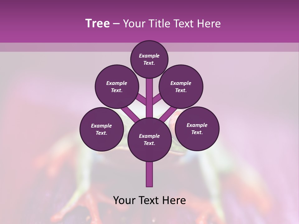 A Frog Sitting On Top Of A Purple Flower PowerPoint Template