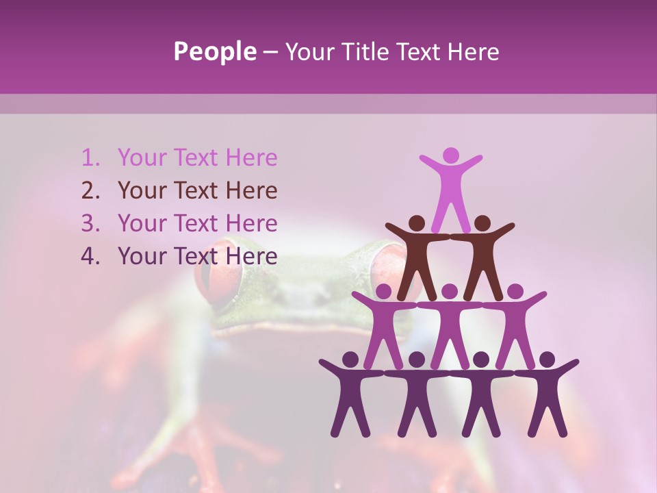 A Frog Sitting On Top Of A Purple Flower PowerPoint Template