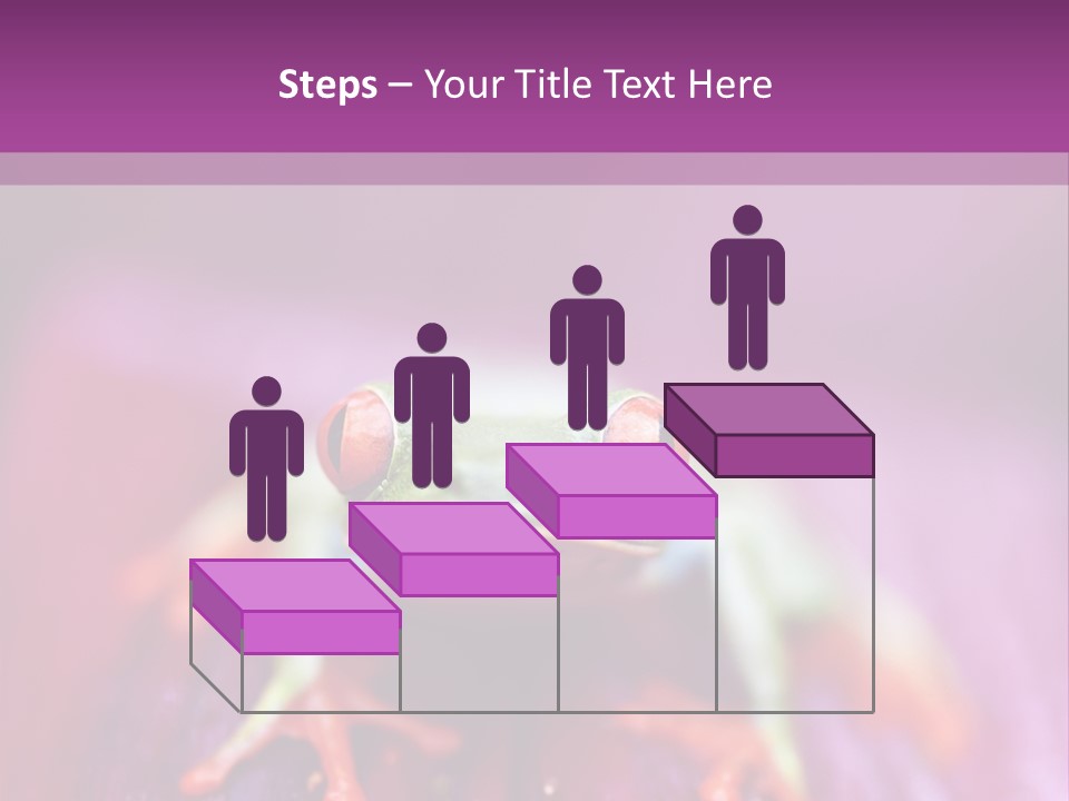 A Frog Sitting On Top Of A Purple Flower PowerPoint Template