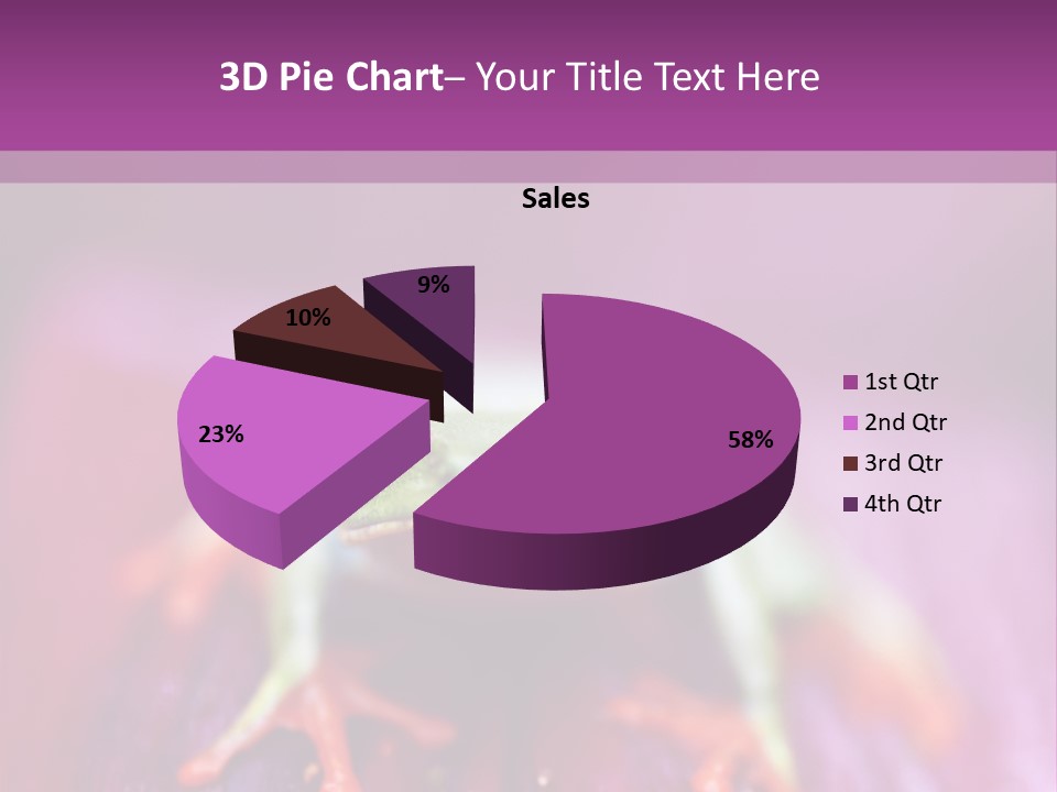 A Frog Sitting On Top Of A Purple Flower PowerPoint Template