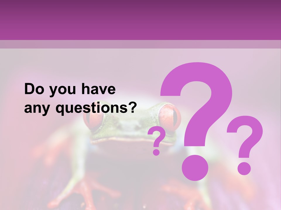 A Frog Sitting On Top Of A Purple Flower PowerPoint Template
