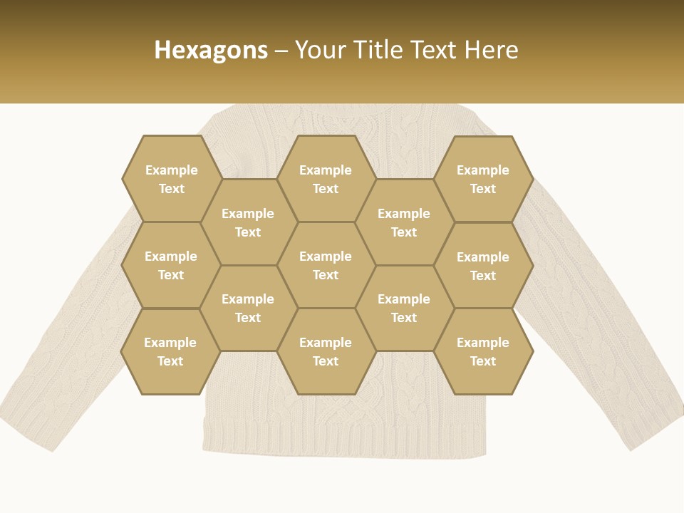 A Picture Of A Sweater With The Name Of The Company PowerPoint Template