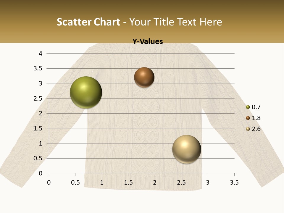 A Picture Of A Sweater With The Name Of The Company PowerPoint Template