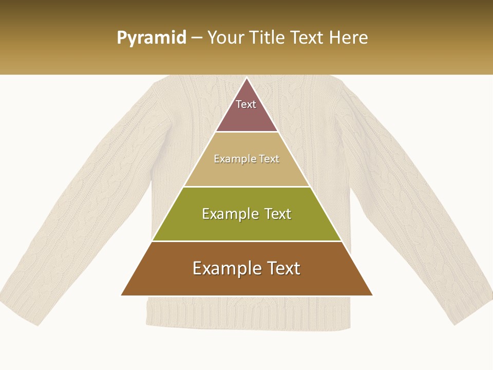 A Picture Of A Sweater With The Name Of The Company PowerPoint Template