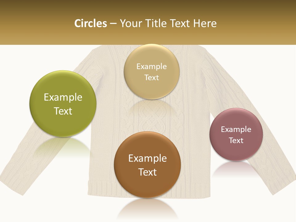 A Picture Of A Sweater With The Name Of The Company PowerPoint Template