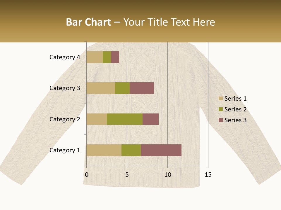A Picture Of A Sweater With The Name Of The Company PowerPoint Template