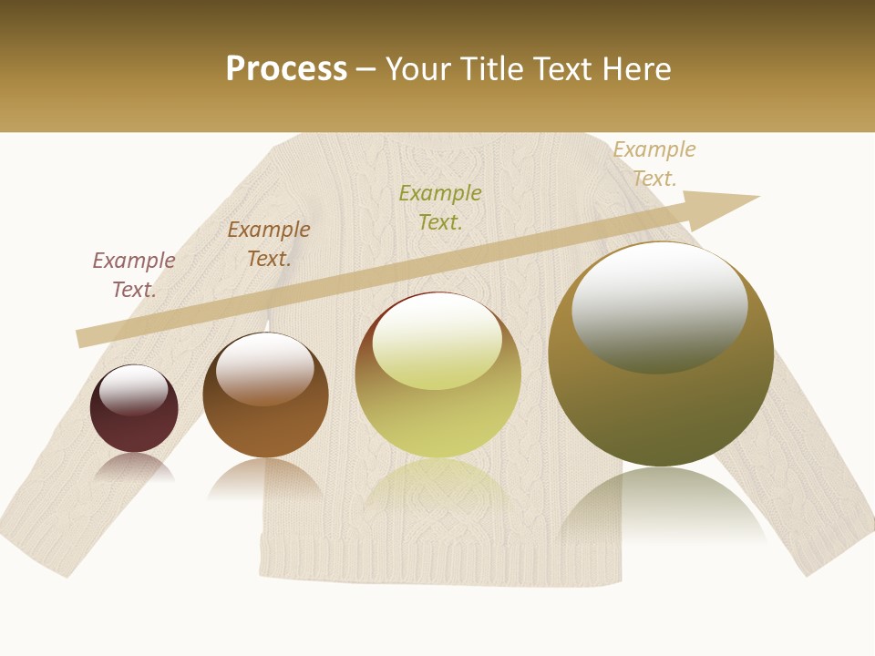 A Picture Of A Sweater With The Name Of The Company PowerPoint Template