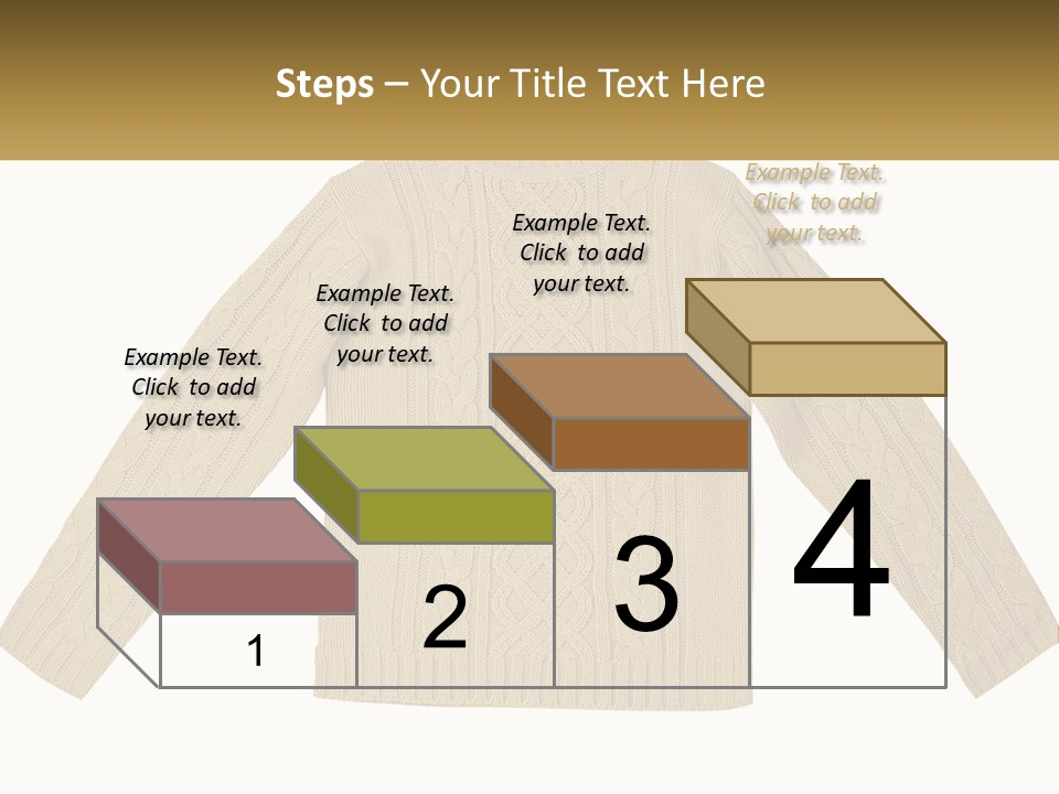 A Picture Of A Sweater With The Name Of The Company PowerPoint Template
