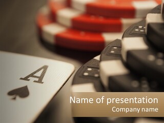 A Number Of Playing Cards On A Table PowerPoint Template