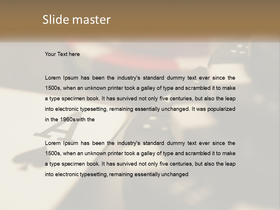 A Number Of Playing Cards On A Table PowerPoint Template