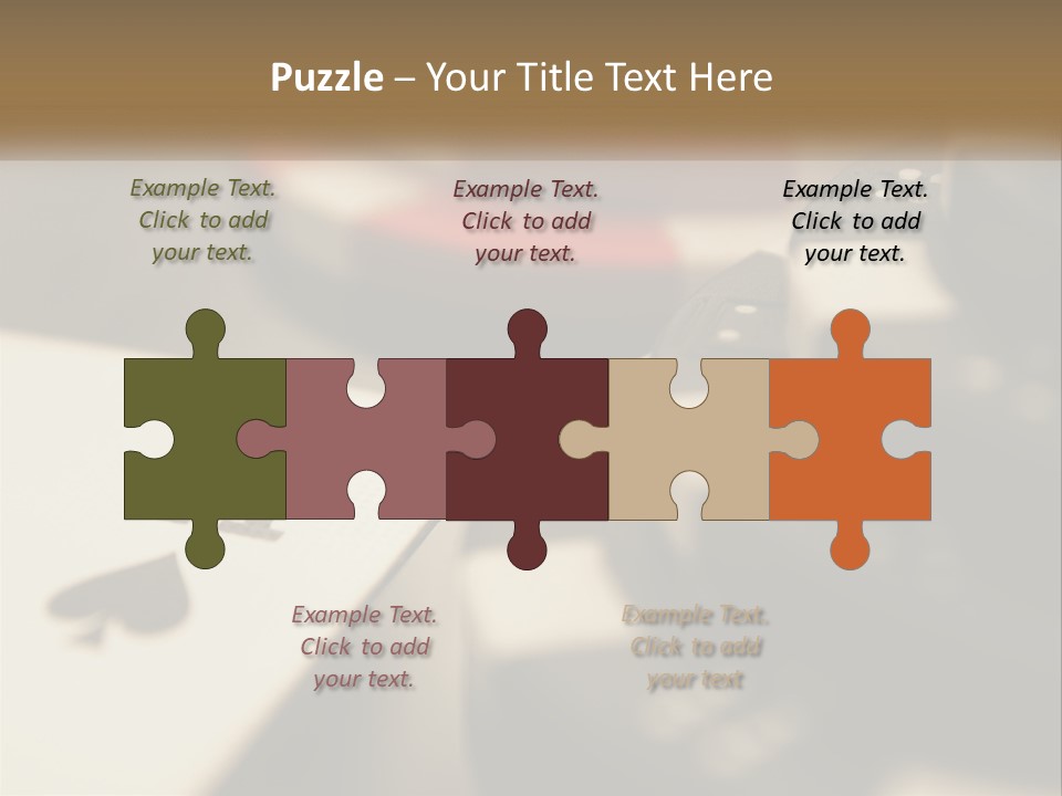 A Number Of Playing Cards On A Table PowerPoint Template