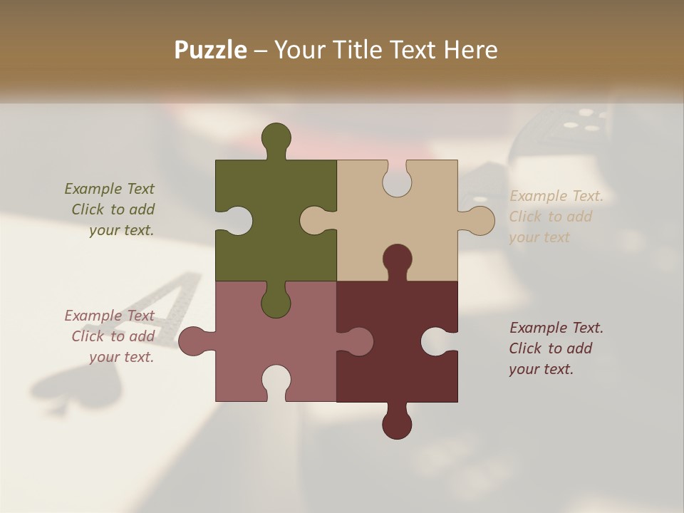 A Number Of Playing Cards On A Table PowerPoint Template