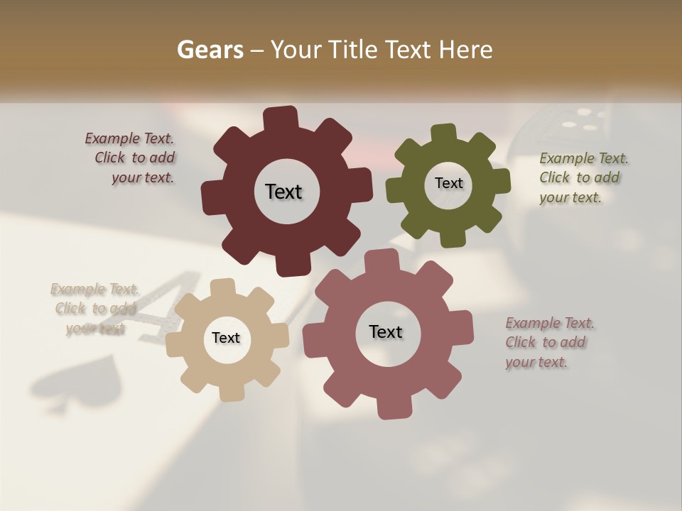 A Number Of Playing Cards On A Table PowerPoint Template