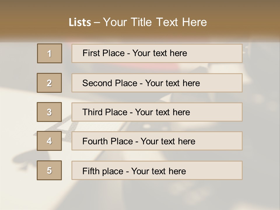 A Number Of Playing Cards On A Table PowerPoint Template