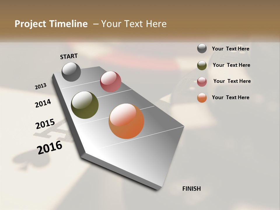 A Number Of Playing Cards On A Table PowerPoint Template