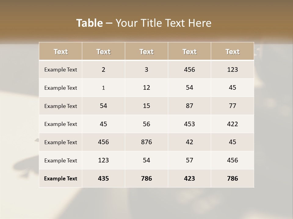 A Number Of Playing Cards On A Table PowerPoint Template