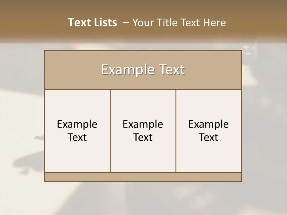 A Number Of Playing Cards On A Table PowerPoint Template