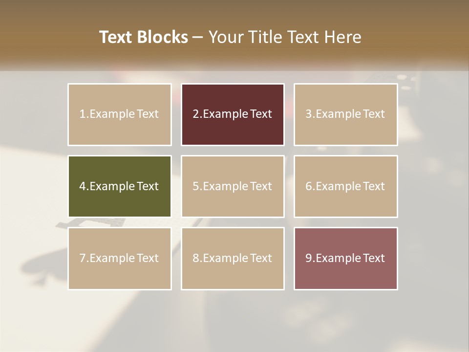 A Number Of Playing Cards On A Table PowerPoint Template