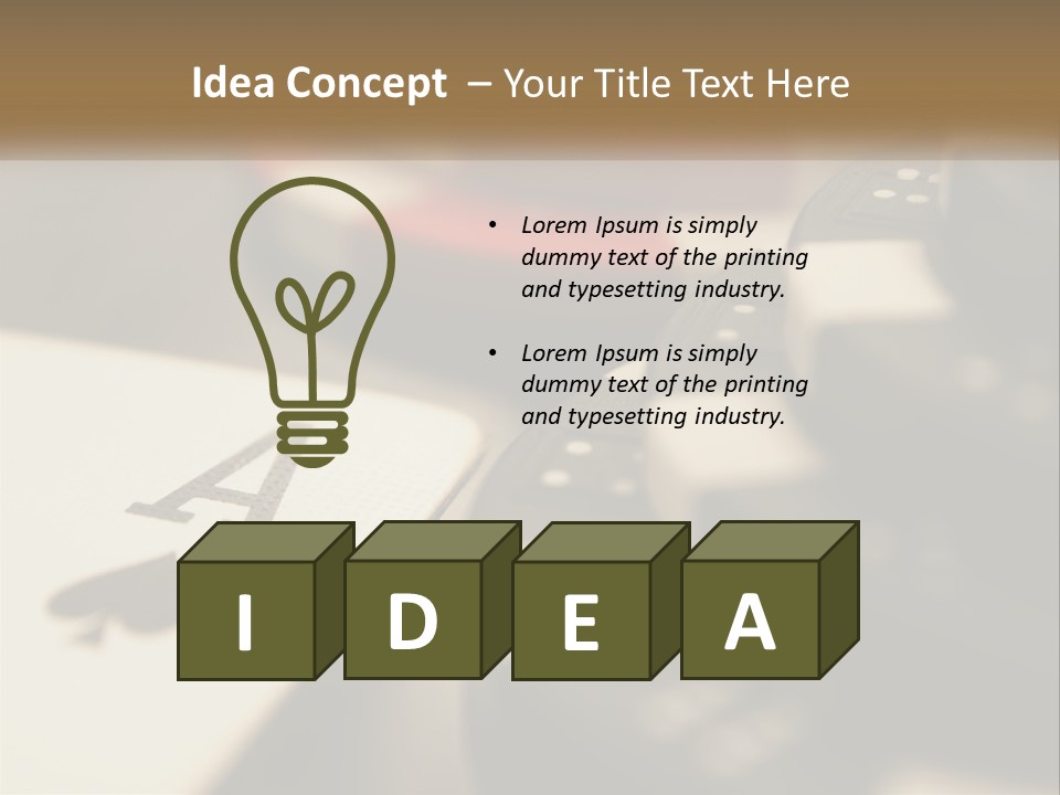 A Number Of Playing Cards On A Table PowerPoint Template