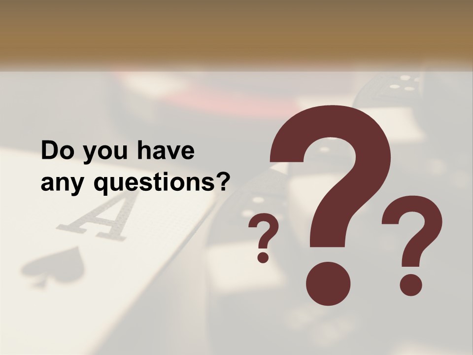 A Number Of Playing Cards On A Table PowerPoint Template