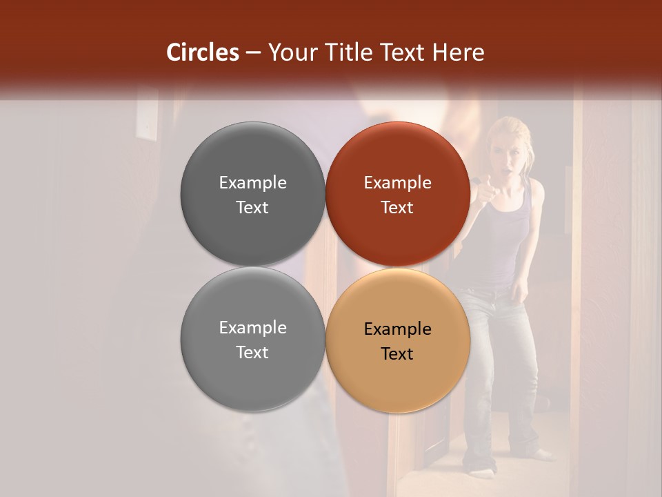 A Woman Standing In Front Of A Mirror PowerPoint Template