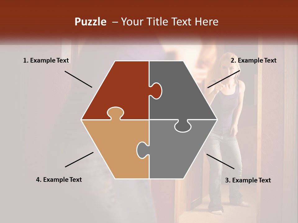 A Woman Standing In Front Of A Mirror PowerPoint Template