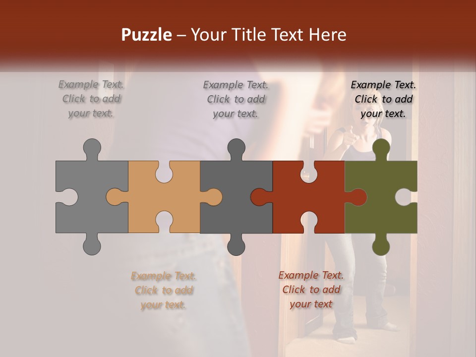 A Woman Standing In Front Of A Mirror PowerPoint Template