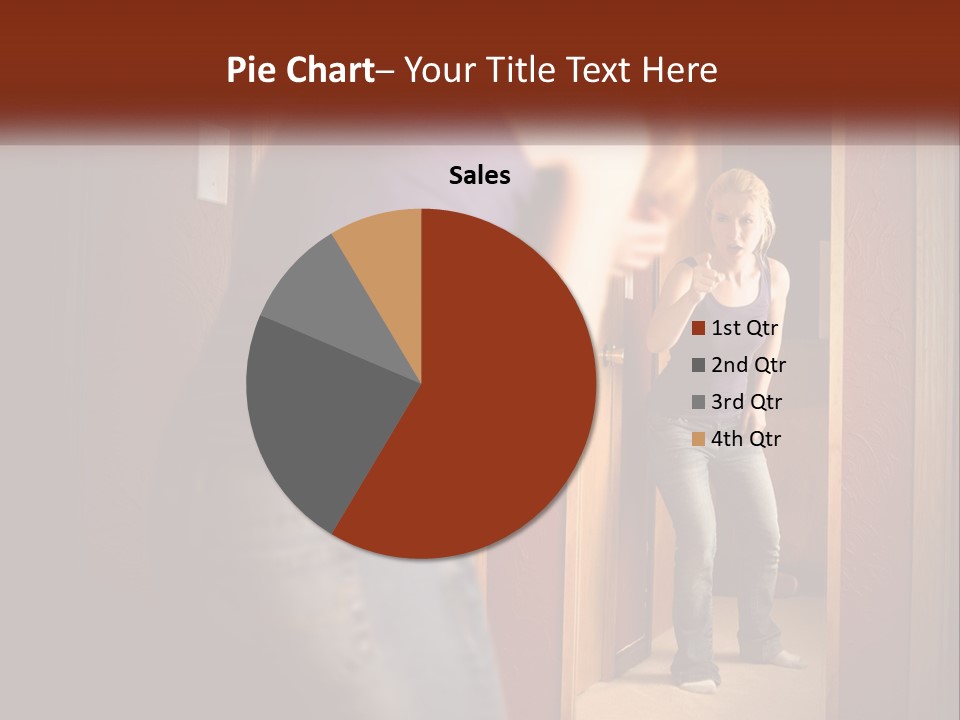 A Woman Standing In Front Of A Mirror PowerPoint Template