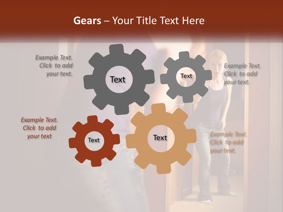 A Woman Standing In Front Of A Mirror PowerPoint Template