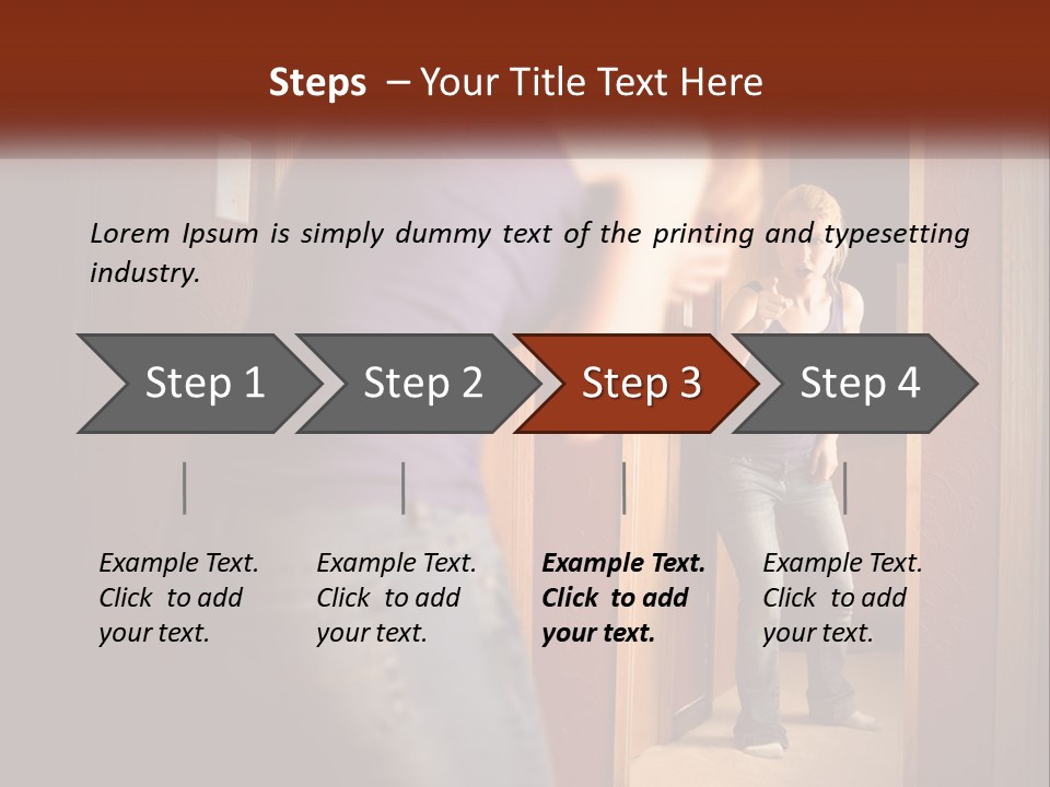 A Woman Standing In Front Of A Mirror PowerPoint Template