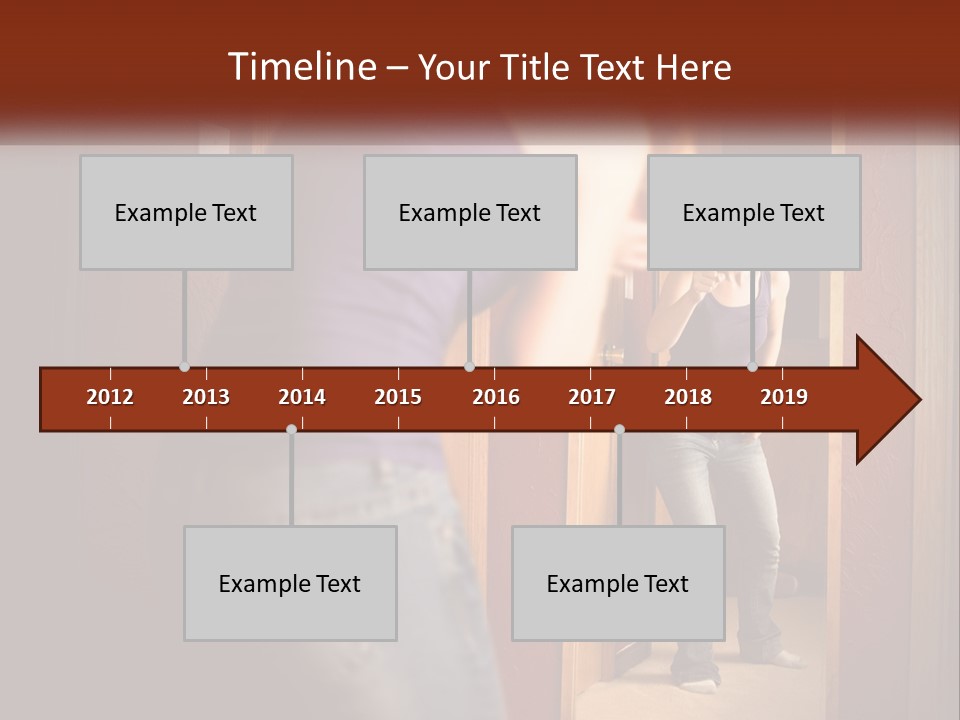 A Woman Standing In Front Of A Mirror PowerPoint Template
