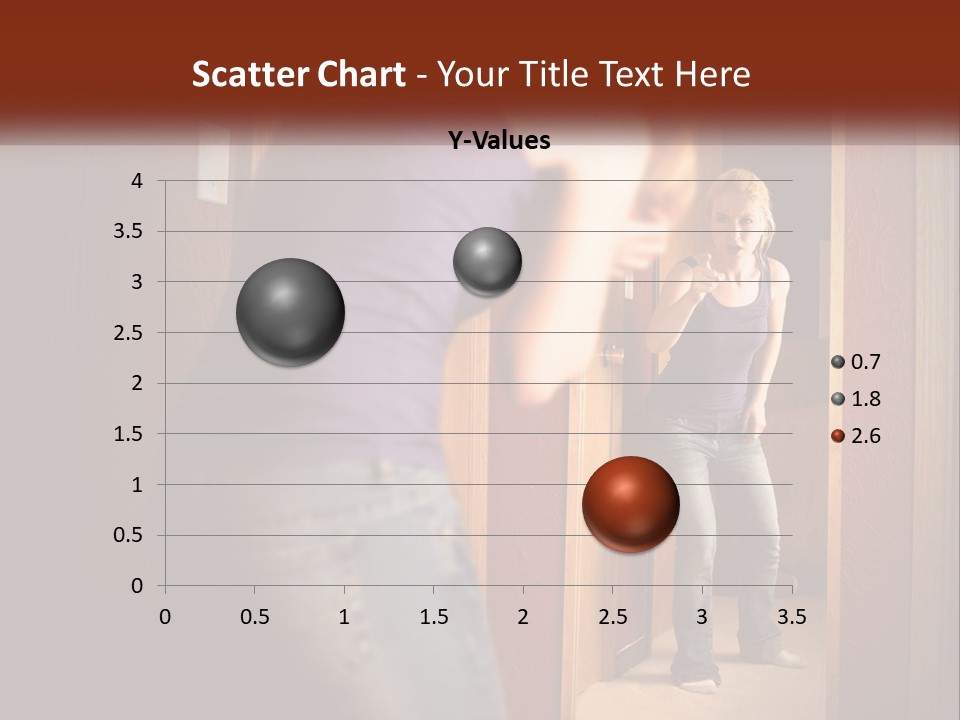 A Woman Standing In Front Of A Mirror PowerPoint Template