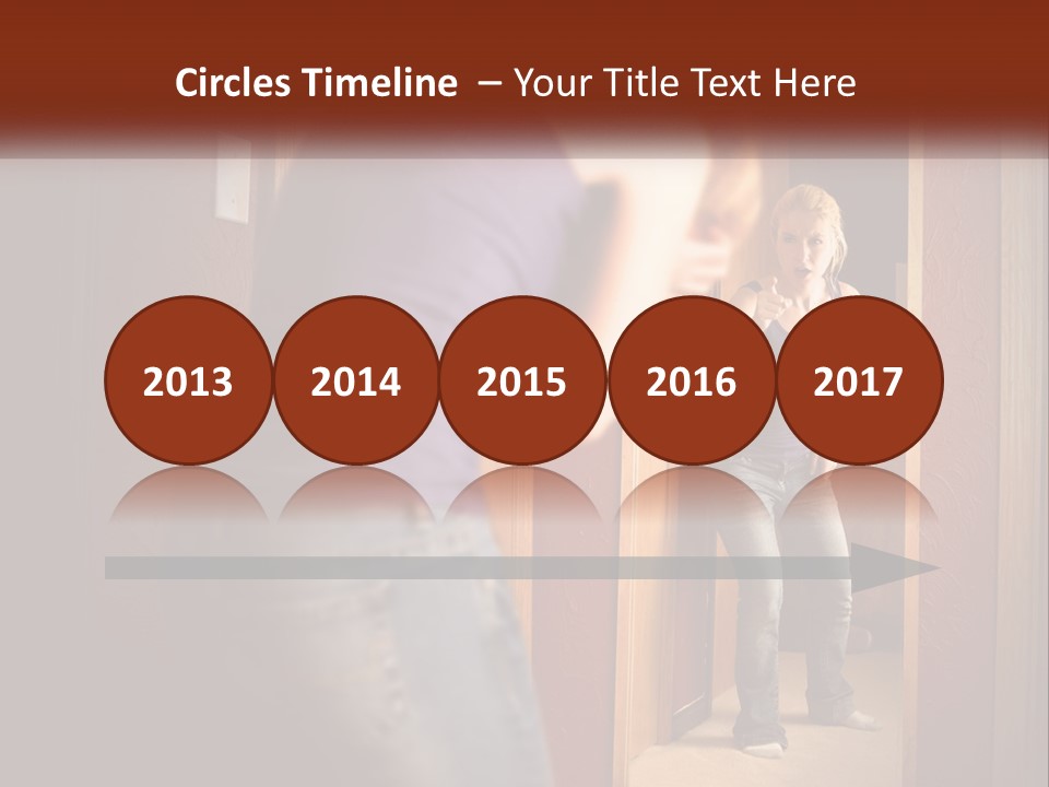 A Woman Standing In Front Of A Mirror PowerPoint Template