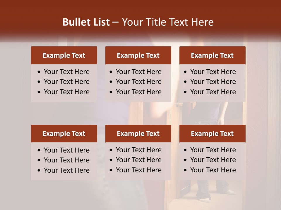 A Woman Standing In Front Of A Mirror PowerPoint Template