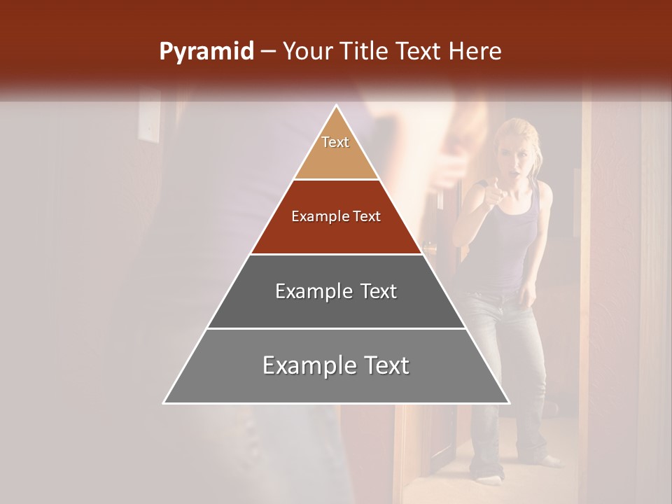 A Woman Standing In Front Of A Mirror PowerPoint Template