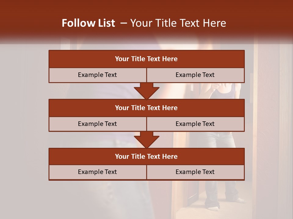 A Woman Standing In Front Of A Mirror PowerPoint Template