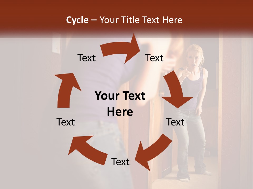 A Woman Standing In Front Of A Mirror PowerPoint Template