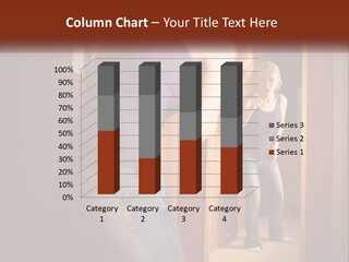 A Woman Standing In Front Of A Mirror PowerPoint Template